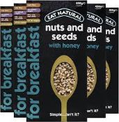 RRP £1265 (Approx. Count 82) (H85) spSBG31C2KF 5 x Eat Natural Nuts & Seeds Breakfast Cereal with