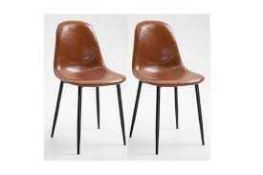 RRP £160 Boxed Aislinn Upholstered Dining Chair X2