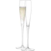 RRP £220 Lot Contains 4 Items Including X2 Boxed Lsa Champagne Glasses