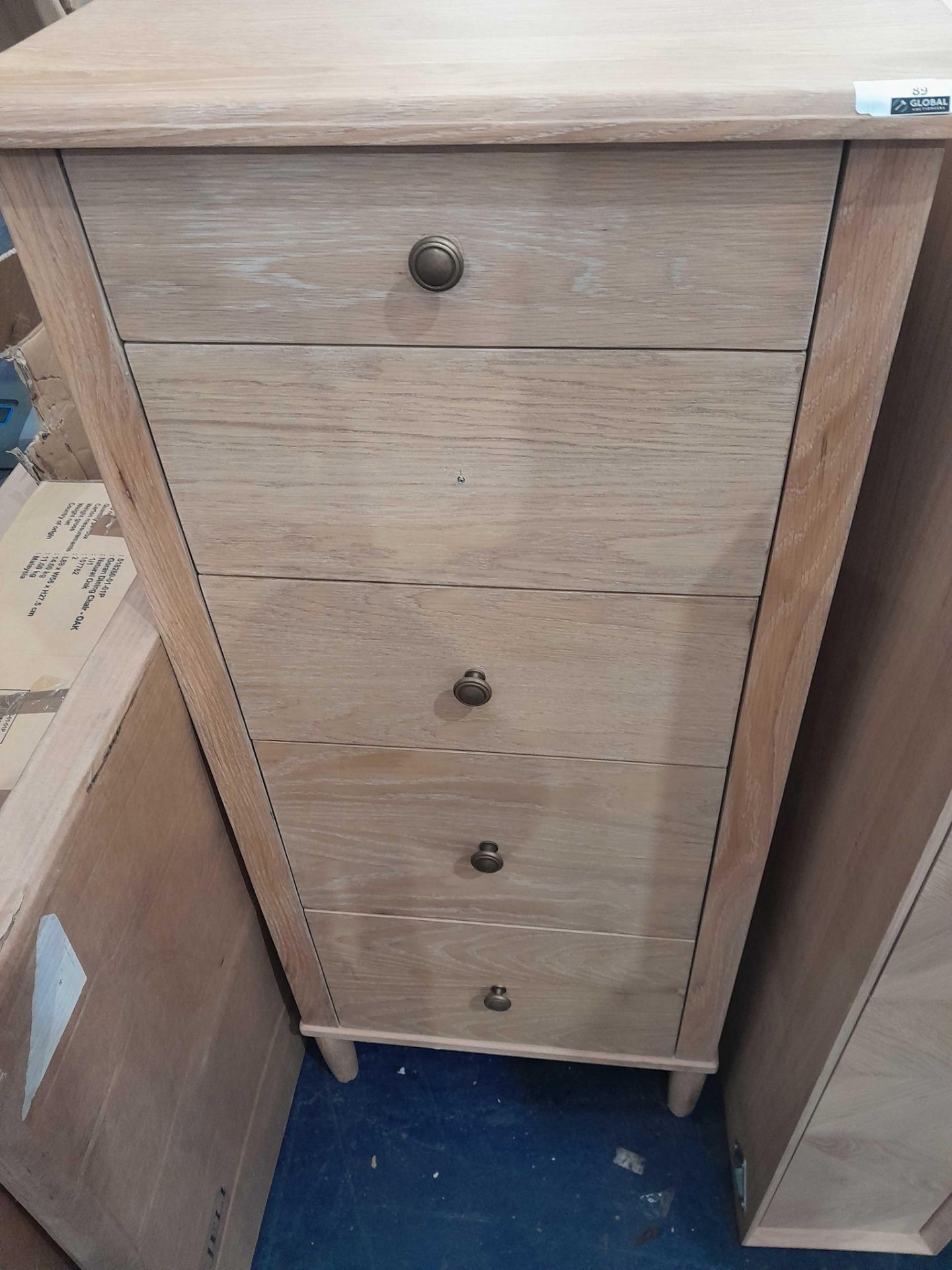 RRP £220 Tall Wooden 5 Drawer Cabinet (Cr2) - Image 2 of 2