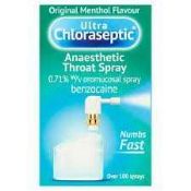 RRP £100 Brand New Chloroacetic Throat Spray Approx 20