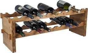 RRP £150 Lot Contains X6 Boxed Two Tier Modular Bamboo Wine Racks(Cr2)