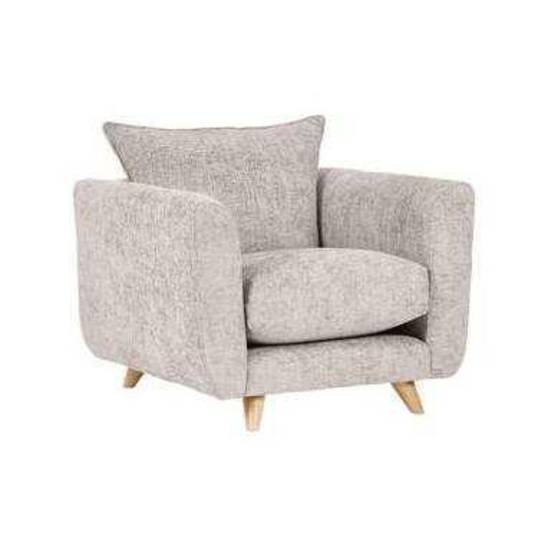 RRP £400 Ex Display Lucy Single Armchair In Cream/Natural