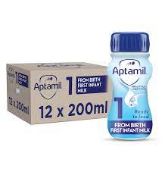 RRP £2060 (Approx. Count 154)   spW61q6848j 152 x Aptamil 1 First Infant Baby Milk Ready to Use