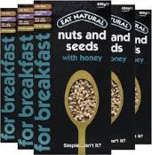 RRP £1265 (Approx. Count 82) (H85)  spSBG31C2KF 5 x Eat Natural Nuts & Seeds Breakfast Cereal with