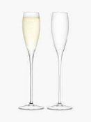 RRP £220 Boxed X4 Items Including X2 Lsa Champagne Glasses(Cr2)