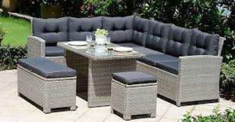RRP £700 Boxed Backyard Furniture Barcelona Luxury 10 Seater Rattan Garden Set(Cr1)