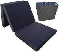 RRP £150 Boxed Natalia Spzoo Fold Out Mattress In Black(Cr2)