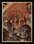 RRP £350 Approx. X17 Star Wars Mos Eisley Cantina Aged Framed Picture(Cr1)