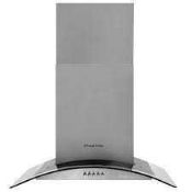 RRP £300 Boxed Russell Hobbs 90Cm Wide Glass Cooker Hood(Cr2)