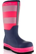 RRP £150 Boxed & Packaged X2 Items Including Bright boot Tall Safety Boots In Pink(Cr2)