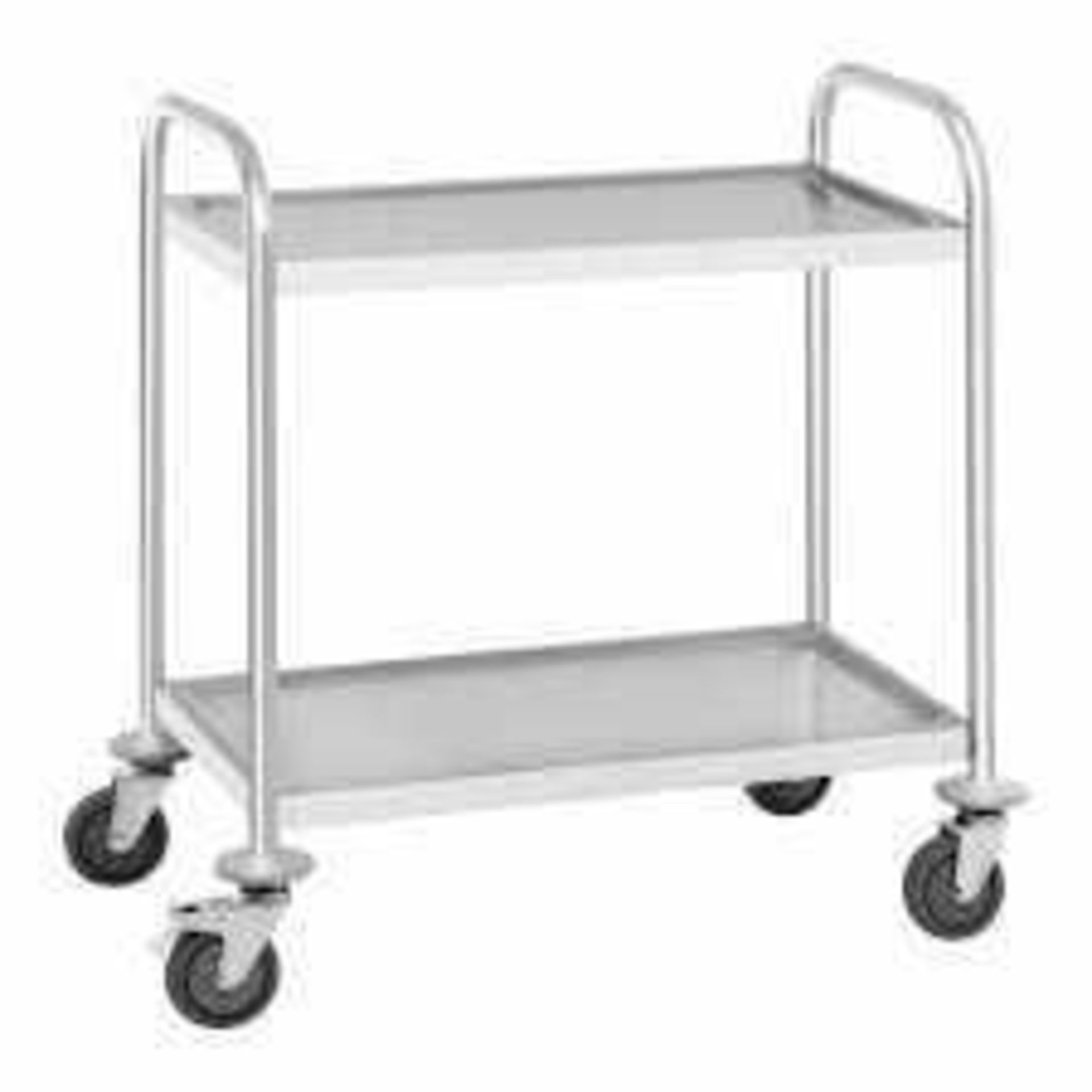 RRP £375 Boxed Silver Trolley With 2 Trays(Cr2)