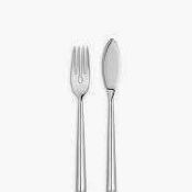 RRP £150 Boxed X2 Ellipse Fish Cutlery 6 Place Settings(Cr2)