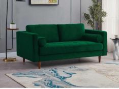 RRP £700 Ex Display Emerald Green 2 Seater Sofa
