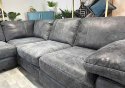 RRP £3000 Ex Display Sofology 4 Seater Leather Corner Sofa