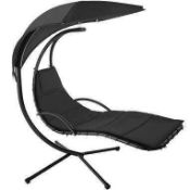 RRP £200 Brand New Boxed Balancefrom Hanging Curved Chaise Lounge Chair With Cushion