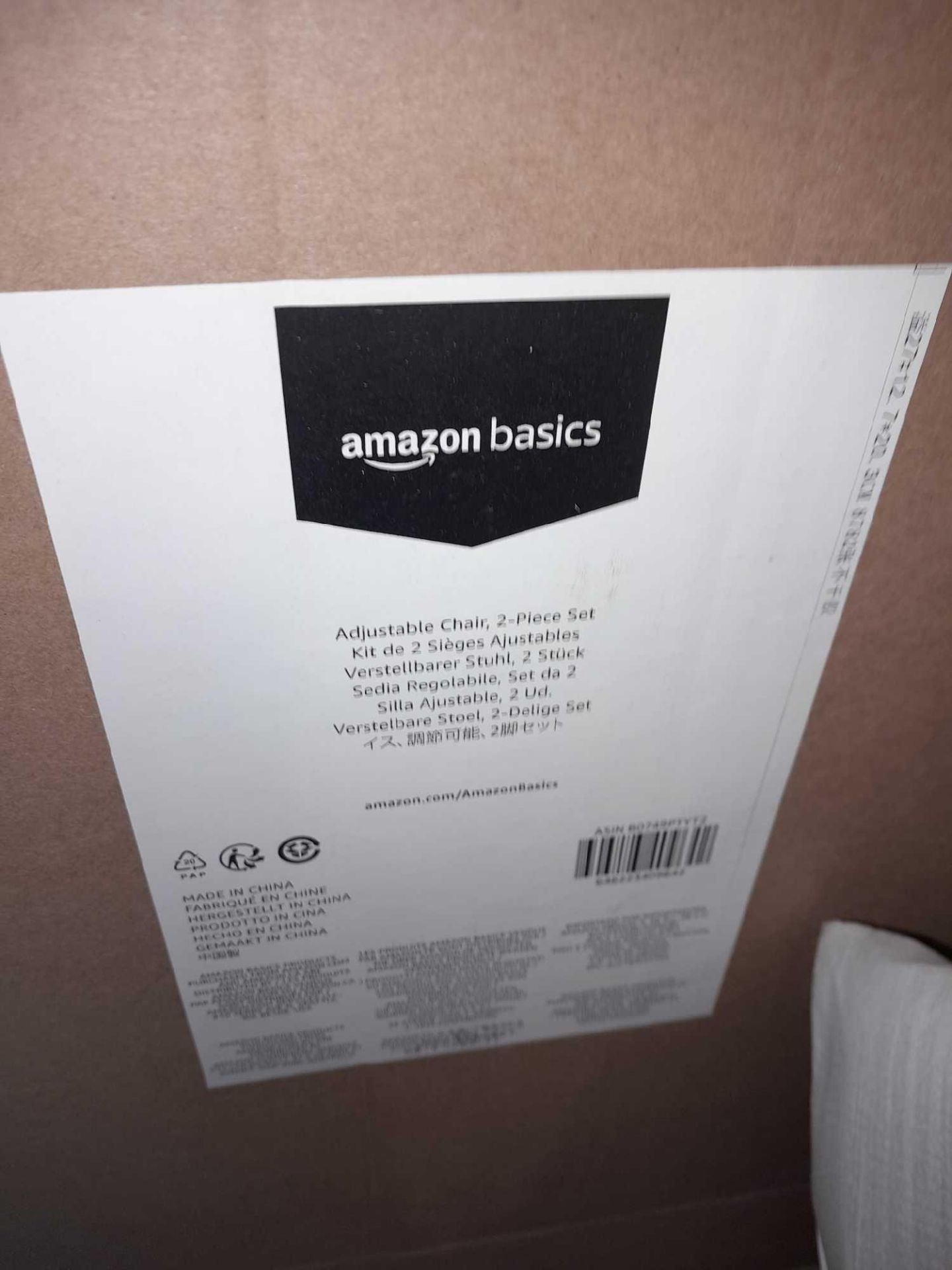 RRP £140 Brand New Amazon Basics Adjustable Chair 2 Piece Set - Image 2 of 2