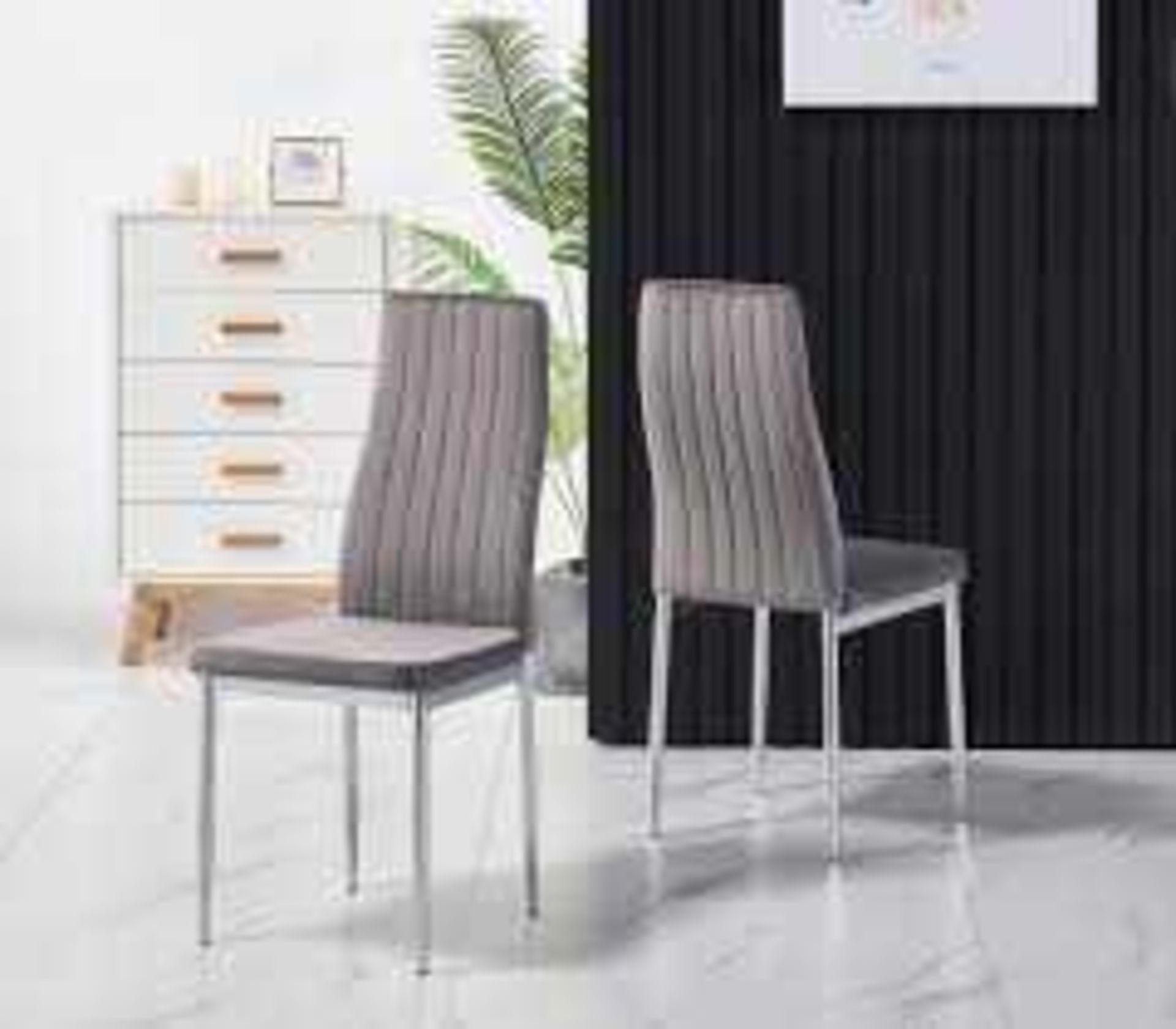 RRP £100 Boxed Cabrielle Metal Side Chair(Cr2)