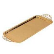 RRP £160 Unboxed Lot To Contain X3 Items Including- Gold Plated Tray (Cr2)