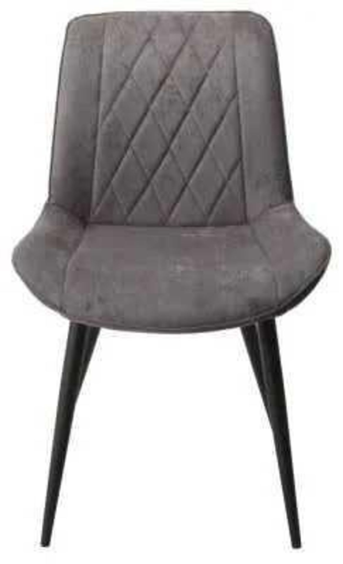 RRP £200 Boxed Diamond Stitched Velvet Chair (Cr2)