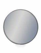 RRP £150 Brand New Boxed Small Circle Grey Mirror