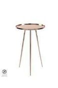 RRP £190 Boxed Side Table Copper (Cr2)