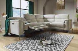 RRP £3000 Ex Display Sofology Fabric 5 Seater Corner Recliner Sofa