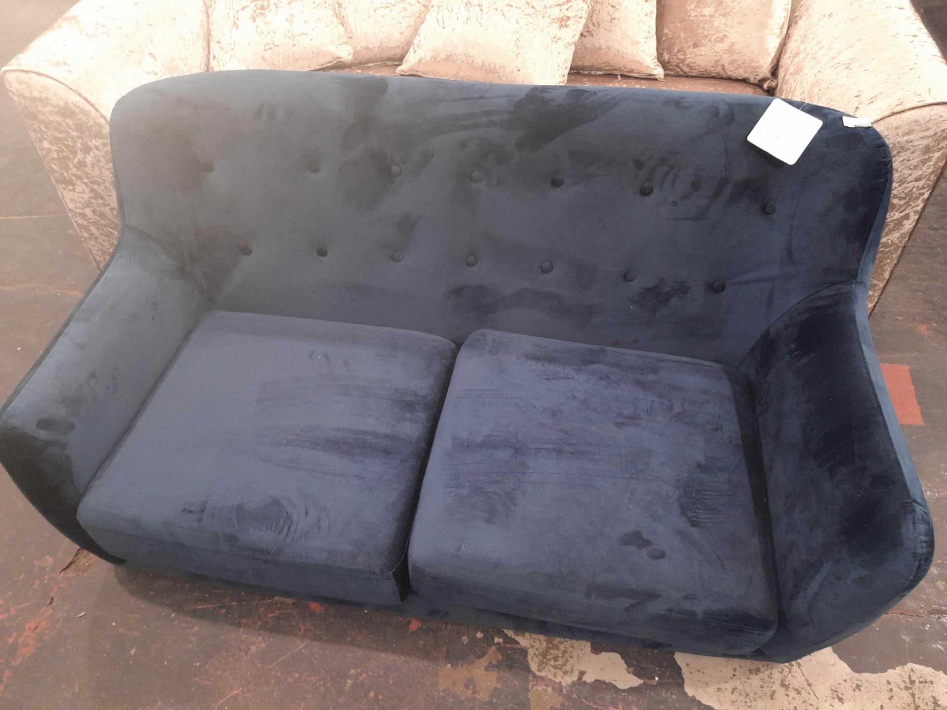 RRP £300 2 Seater Sofa, Blue(Cr2) - Image 2 of 2