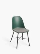 RRP £100 Boxed John Lewis Whistler Side Chair In Dark Green(Cr1)