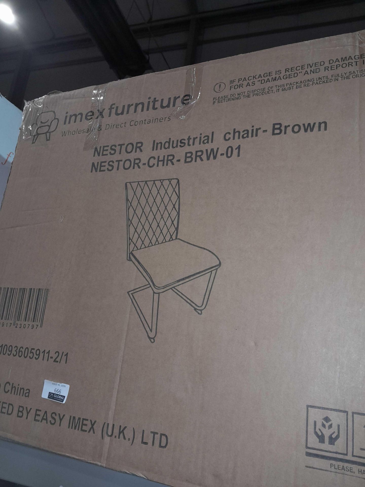 RRP £175 Boxed Allen port Industrial Dining Chair(Cr2) - Image 2 of 2