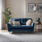 RRP £300 2 Seater Sofa, Blue(Cr2)