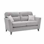 RRP £600 Ex Display Fabric 2 Seater Couch In Grey