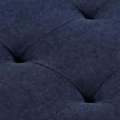 RRP £300 Fabric Pouffe In Navy(Cr3)