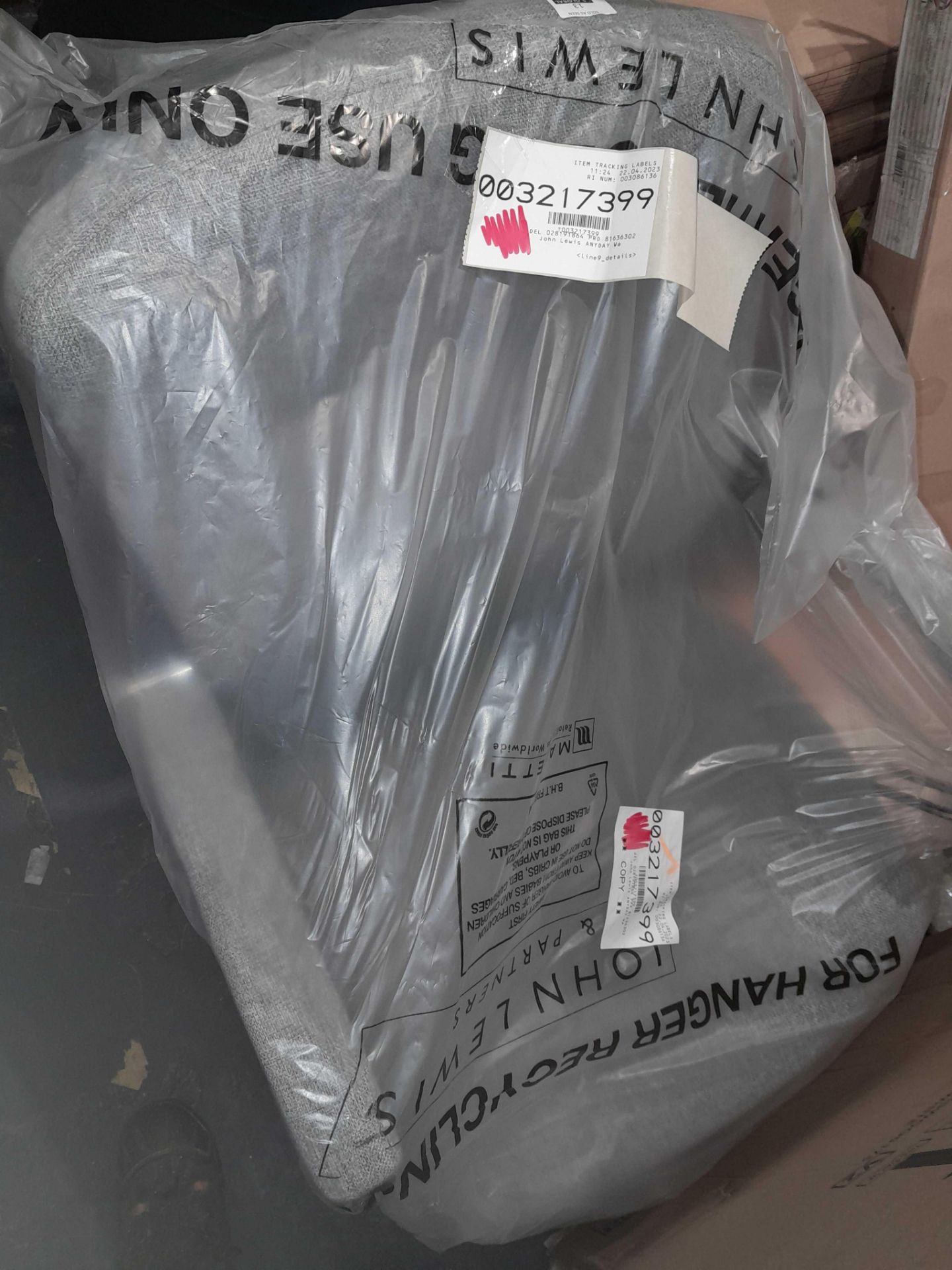 RRP £180 Unboxed John Lewis Anyday Fabric Office Chair In Grey(Cr1) - Image 2 of 2