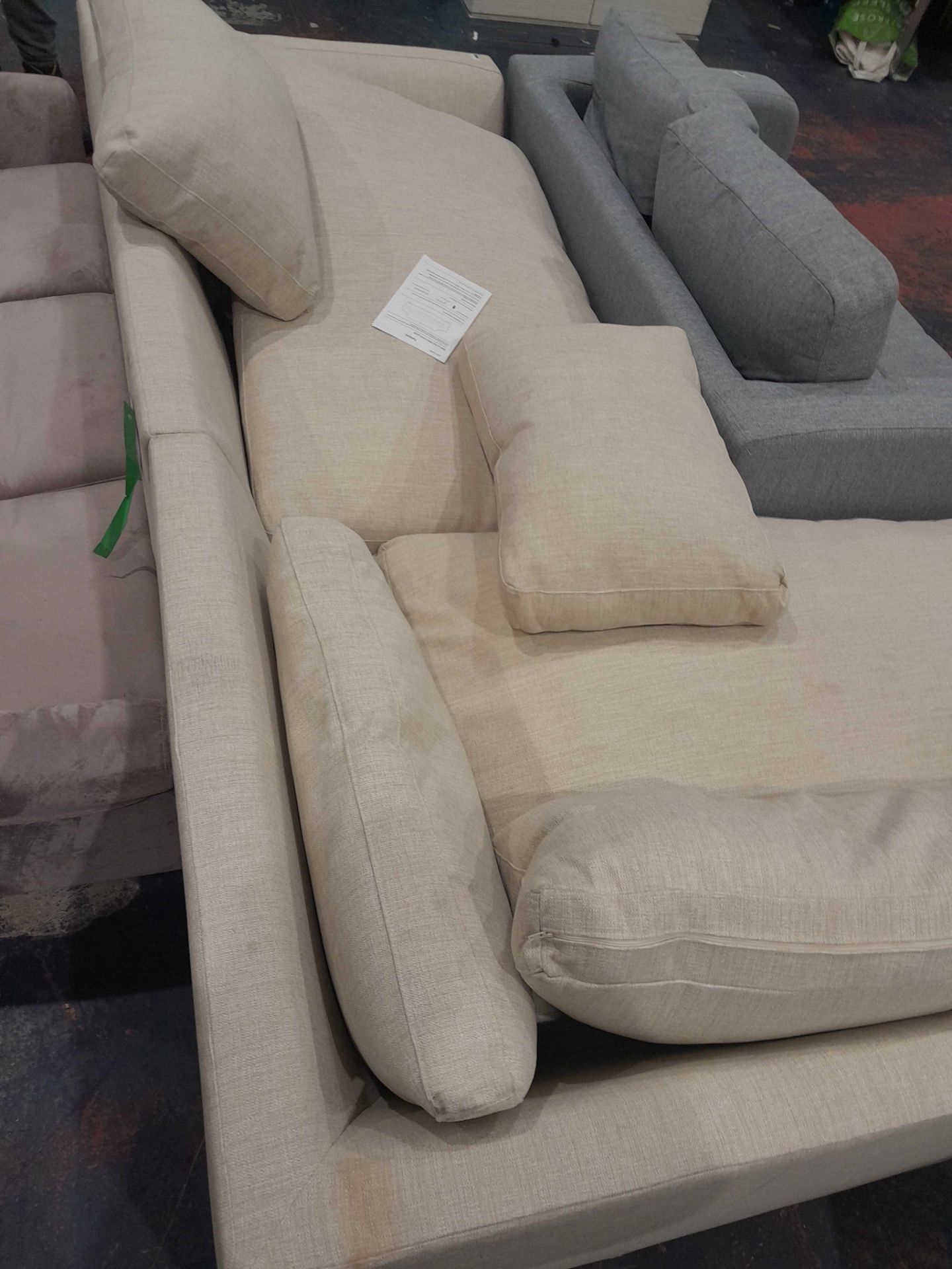 RRP £1700 Ex Display John Lewis 5 Seater Beige Corner Sofa - Image 3 of 3