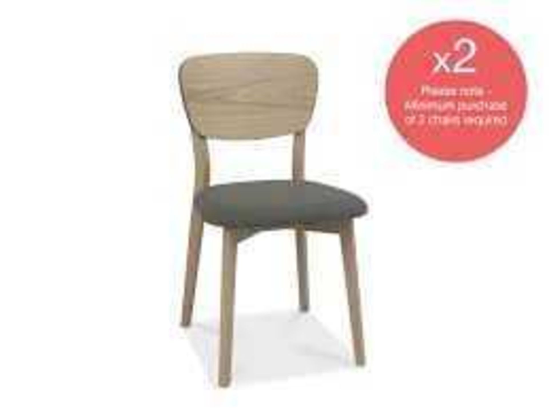 RRP £300 Brand New Upholstered Single Back Chair x2