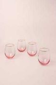 RRP £200 Boxed Lot To Contain X4 Assorted Ombre Glasses (Cr2)