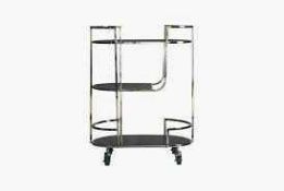 RRP £220 Brand New Mojito Drinks Trolley In Chrome