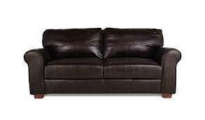 RRP £600 Ex Display 3&2 Seater Brown Leather Sofa