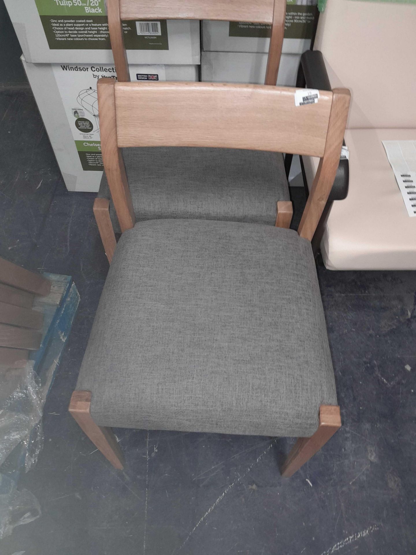 RRP £300 Brand New Upholstered Single Back Chair x2 - Image 2 of 2