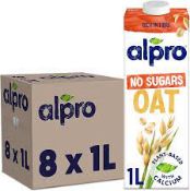 RRP £710 (Approx. Count 59) spW57n3403B 58 x Alpro Oat No Sugars Plant-Based Long Life Drink,
