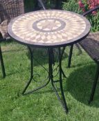 RRP £290 Brava Bistro 60Cm Mosaic Table(Cr2)