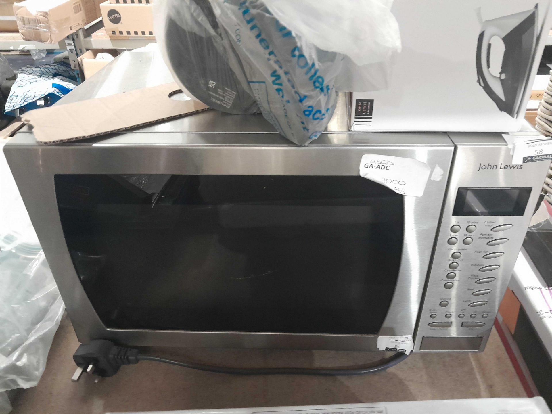 RRP £310 Unboxed X3 Items Including- John Lewis Microwave Iron (Cr2) - Image 2 of 2