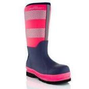 RRP £100 Brand New Brightboots Tall Safety Boots In Pink