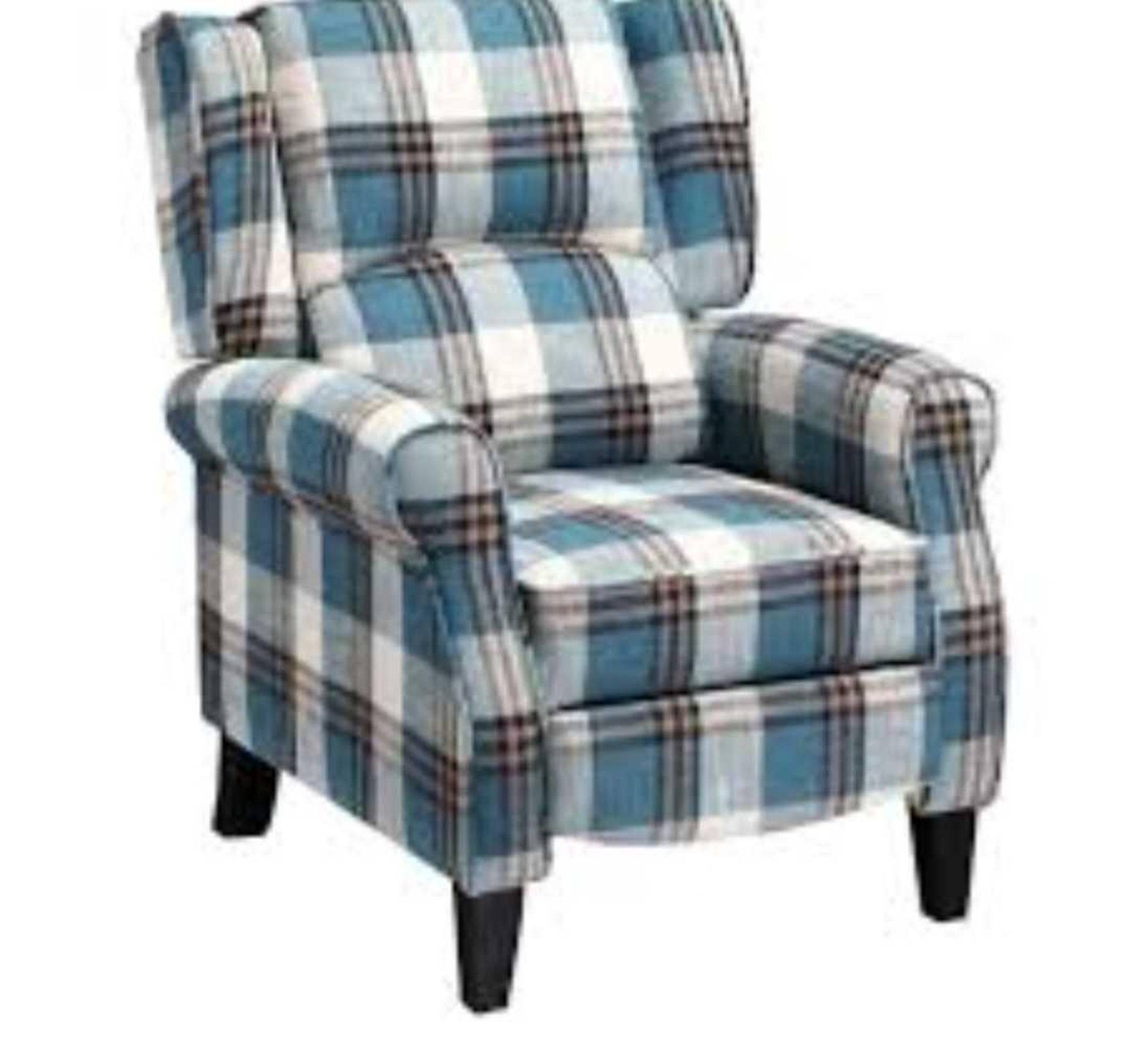 RRP £250 Ex Display Tartan Recliner Armchair