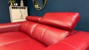 RRP £1500 Ex Display Red Stylish 3 Seater Sofa