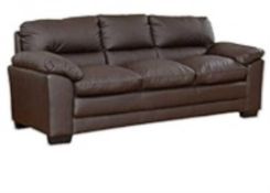 RRP £800 Ex Display Sofology 3 Seater Leather Sofa