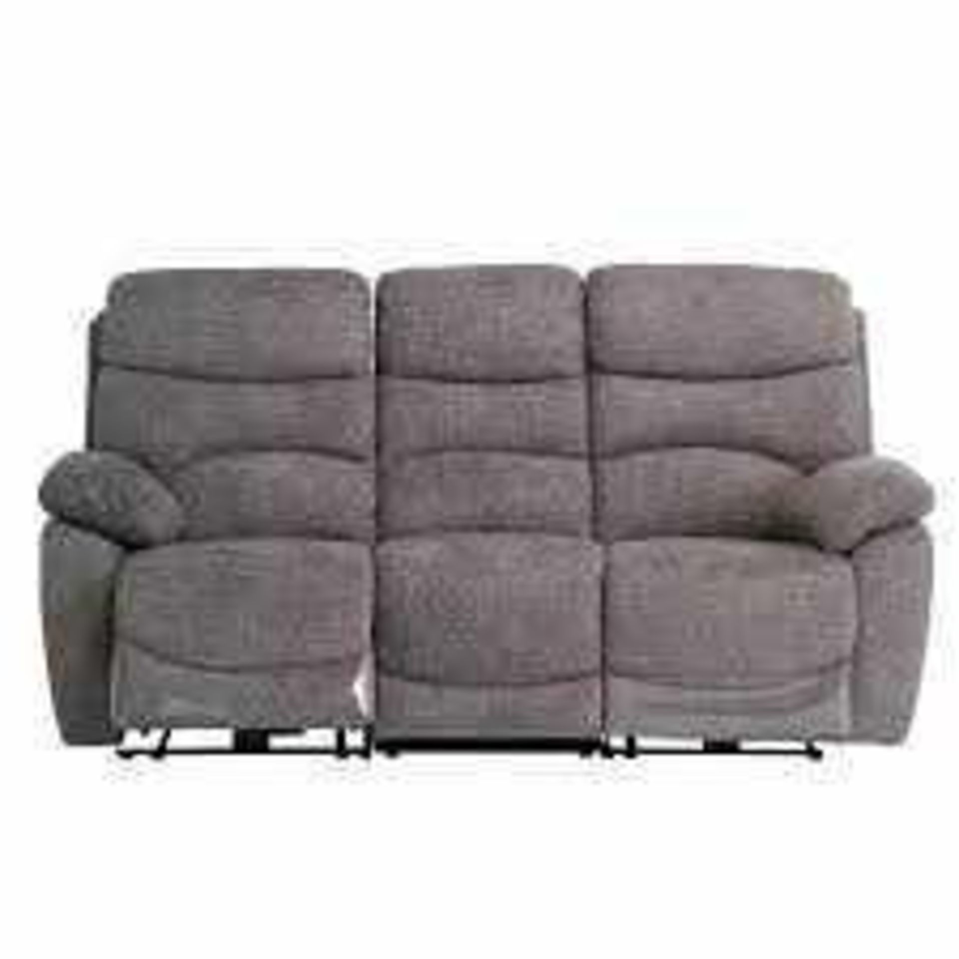 RRP £750 3 Seater Reclining Sofa In Grey (Cr3) - Image 3 of 3