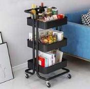 RRP £200 Boxed 3 Tier Storage Cart And John Lewis Coffee Machine(Cr2)