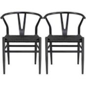 RRP £155 Boxed Yaheetech Alamea Dining Chairs X2(Cr2)